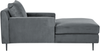 Chaiselongue Samtstoff grau schwarz GUERET Bild 4