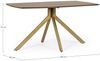 Esstisch Masherma aus Mangoholz, Retro Chic Design, Natur, rechteckig, Metallgestell in Messing, geeignet für 4–6 Personen Bild 4