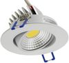 LED-Einbauleuchte "COB-5", 5W, 420lm ALU, 3000K, 95°, Ø85xT47mm, Rahmen weiß Bild 3