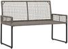 vidaXL Bank Outdoor mit Kissen Grau und Marine 118 x 55 x 82 cm 42025180 Bild 4