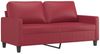 vidaXL 3-tlg. Sofagarnitur mit Kissen Weinrot Kunstleder 3201416 Bild 3