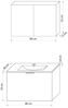 Badmöbel Set Gently 1 V1 Weiß/Eiche MDF Waschtisch 80cm NEIN ohne LED-Beleuchtung Bild 3