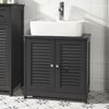 SoBuy FRG237-DG Waschbeckenunterschrank, MDF, Lackiert, Dunkelgrau, 57 x 58 x 34 cm Bild 2