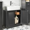 SoBuy FRG237-DG Waschbeckenunterschrank, MDF, Lackiert, Dunkelgrau, 57 x 58 x 34 cm Bild 5
