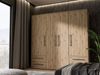 Forte Kleiderschrank, Holzwerkstoff, Artisan Eiche, 206 x 200 x 59 cm Bild 2