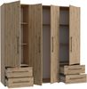 Forte Kleiderschrank, Holzwerkstoff, Artisan Eiche, 206 x 200 x 59 cm Bild 4