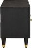 vidaXL TV-Schränk mit Regal Schwarz 105 x 33 x 46 cm Massivholz Mango 4018808 Bild 4