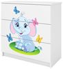 Raumhirsch Furniture Kommode Kinderkommode mit Schubladen Elefant in der Farbe Weiß Babydreams Bild 4