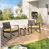 Bealife Garten-Essgruppe Balkonset Gartenlounge-Set, (3-tlg), 1 Tisch und 2 Stühle, (Mit Schaukel-Funktion) Bild 3
