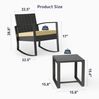 Bealife Garten-Essgruppe Balkonset Gartenlounge-Set, (3-tlg), 1 Tisch und 2 Stühle, (Mit Schaukel-Funktion) Bild 2