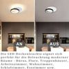 Nettlife LED Deckenleuchte Deckenlampe Schlafzimmerlampe 15W, LED fest integriert, Warmweiß, Schlafzimmer Wohnzimmer Esszimmer Küche Bild 3