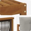 vidaXL Outdoor-Sofagarnitur mit Kissen 4 pcs Natur und Hellgrau 3382464 Bild 5