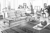 KAWOLA Sofa KIMI 3-Sitzer Ecksofa Stoff Recamiere rechts rot 90 x 170 x 300 cm Bild 5