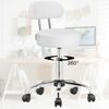 CASARIA® Rollhocker mit Lehne, höhenverstellbar, 2er-Set, weiß Bild 5