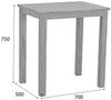 Woodroom Essgruppe Kota, (Hevea massiv lackiert, Tisch 50x70 cm, 2 Stühle), Stuhl, Holzstuhl, Massivholz, Stuhl-Set, Stühle, Esstisch, Tischgruppe Bild 3