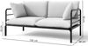 Selsey 'Worcully' Garten-Sofa 2-Sitzer, wasserabweisend, anthrazit/schwarzes Gestell ca. 80 x 150 x 80 cm Bild 3