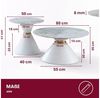 HOOZ Couchtisch Couchtisch rund 2er Set Keramik, Beistelltisch stapelbar 80/50 cm Weiß (Set, 2× Couchtisch), Keramik-Tischplatte, Marmor-Optik, pflegeleicht Bild 4