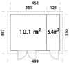 Palmako Gerätehaus Kalle 13,5 m² : Basic Bild 2