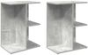 vidaXL Nachttische 2 Stk. Betongrau 46,5x29x61 cm Holzwerkstoff 858657 Bild 2