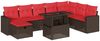 vidaXL 9-teiliges Gartensofa-Set mit Kissen, braun, Polyrattan 3274874 Bild 2