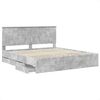 vidaXL Bettrahmen mit Kopfteil Beton Grau 180 x 200 cm Ingenieurs Holz 3409436 Bild 5