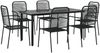 vidaXL 7-tlg. Garten-Essgruppe Schwarz Baumwollseil und Stahl 3156537 Bild 3