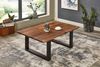 Couchtisch Baumkante massiv Akazie nussbaumfarben 130 x 75 cm schwarz BILLY 72625648 Bild 3