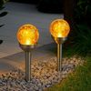 Solarleuchten Roma BUVTEC 2er Set, chrom/amber Bild 3
