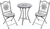Beliani 'CHAPECO' Bistro Set, klappbar, Metall, Schwarz Bild 4