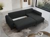 Ecksofa L-form, Bettsofa mit Schlaffunktion, zwei Bettkasten - AXEL - Dunkelgrau Velours Bild 3