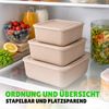 Vorratsdosen eckig 3er-Set Beige Bild 5