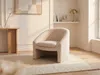 Vente-unique - OSSANA Sessel SamtStoff Beige - B 74 cm x H 74 cm x L 83 cm Bild 1