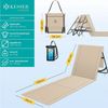 KESSER® Strandmatte klappbar mit verstellbarer Rückenlehne, Strandliege faltbar mit Tragegurt, wasserdichter Handyhülle & Aufbewahrungstasche, Sonnenliege für Strand Garten Terrasse, Liegematte 130Kg Beige, 1er Bild 2