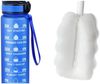 Botells Trinkflasche Sport Trinkflasche, Motivation, Wasserflasche + Strohhalm & Shakerball, Trinke während deiner Aktivität, leicht, auslaufsicher, motivierend Bild 2