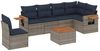 vidaXL 7-tlg. Garten-Sofagarnitur mit Kissen Grau Poly Rattan 3226866 Bild 2