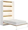 Vente-unique - RAPILI Bett Holz, Platte BeigeWeiß - B 50 cm239,2 cm x H 225,2 cm x L 139 cm Bild 4