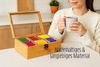 hausleben Teebox Tee Organizer,Aufbewahrungsbox,kompakte Teedose für Küche, 21x16x7,5cm, (Packung, 1-tlg, 6 Fächer für Teebeutel), aus Bambus mit transparentem Deckel Bild 4