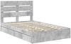vidaXL Aufbewahrungsbett Beton Grau 135 x 190 cm Holzwerkstoff 3411905 Bild 4