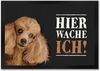 speecheese Fußmatte Hier wache ich! PUDEL Fußmatte mit Motiv Fußabtreter Bild 2