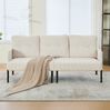 3-Sitzer Sofa aus Cord mit Seitentasche, 171 x 72 x 80 cm, Beige Bild 3