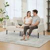 3-Sitzer Sofa aus Cord mit Seitentasche, 171 x 72 x 80 cm, Beige Bild 5