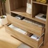 Offener Kleiderschrank Vippsaki mit 4 Fächern 200 x 100 x 50 cm Eicheoptik [en. casa] Bild 5