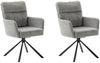 Esszimmerstuhl >Urbain / Utica< 2er-Set in grau aus hochwertigem Bezugsstoff - 60x92x67 (BxHxT) Bild 4