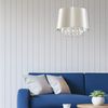 RGB LED Kristall Hängelampe, Kunstseide, silber Höhe 153 cm Bild 4
