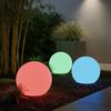 BONETTI LED Kugelleuchte Solar Gartenleuchte in Milchglas-Optik, RGB + warm-weiß, LED fest integriert, warm-weiß, buntes RGB Licht mit Farbwechselmodus, UV-beständig & Wetterfest IP44, Solarlampe - Gartenkugel Bild 4