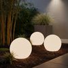 BONETTI LED Kugelleuchte Solar Gartenleuchte in Milchglas-Optik, RGB + warm-weiß, LED fest integriert, warm-weiß, buntes RGB Licht mit Farbwechselmodus, UV-beständig & Wetterfest IP44, Solarlampe - Gartenkugel Bild 3