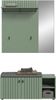Garderobenkombination inkl. Sitzkissen (B/H/T: 106x192x37 cm) in Smoke Green Nachbildung Bild 2