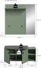 Garderobenkombination inkl. Sitzkissen (B/H/T: 106x192x37 cm) in Smoke Green Nachbildung Bild 4