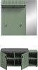 Garderobenkombination inkl. Sitzkissen (B/H/T: 106x192x37 cm) in Smoke Green Nachbildung Bild 3