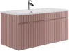 Vente-unique - SATARA Bathroom furniture set Holz, Platte Puderrosa - B 46 cm x H 46 cm x L 100 cm Bild 3
